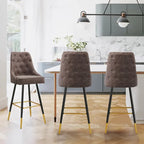 Upholstered 31'' Counter Stool with Metal Frame(Set of 2)