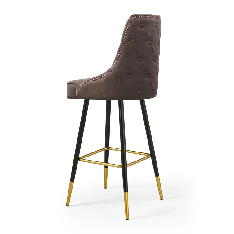 Upholstered 31'' Counter Stool with Metal Frame(Set of 2)