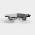 Round Floating Designer Coffee Table, Modern Art Center Table for Living Room A021