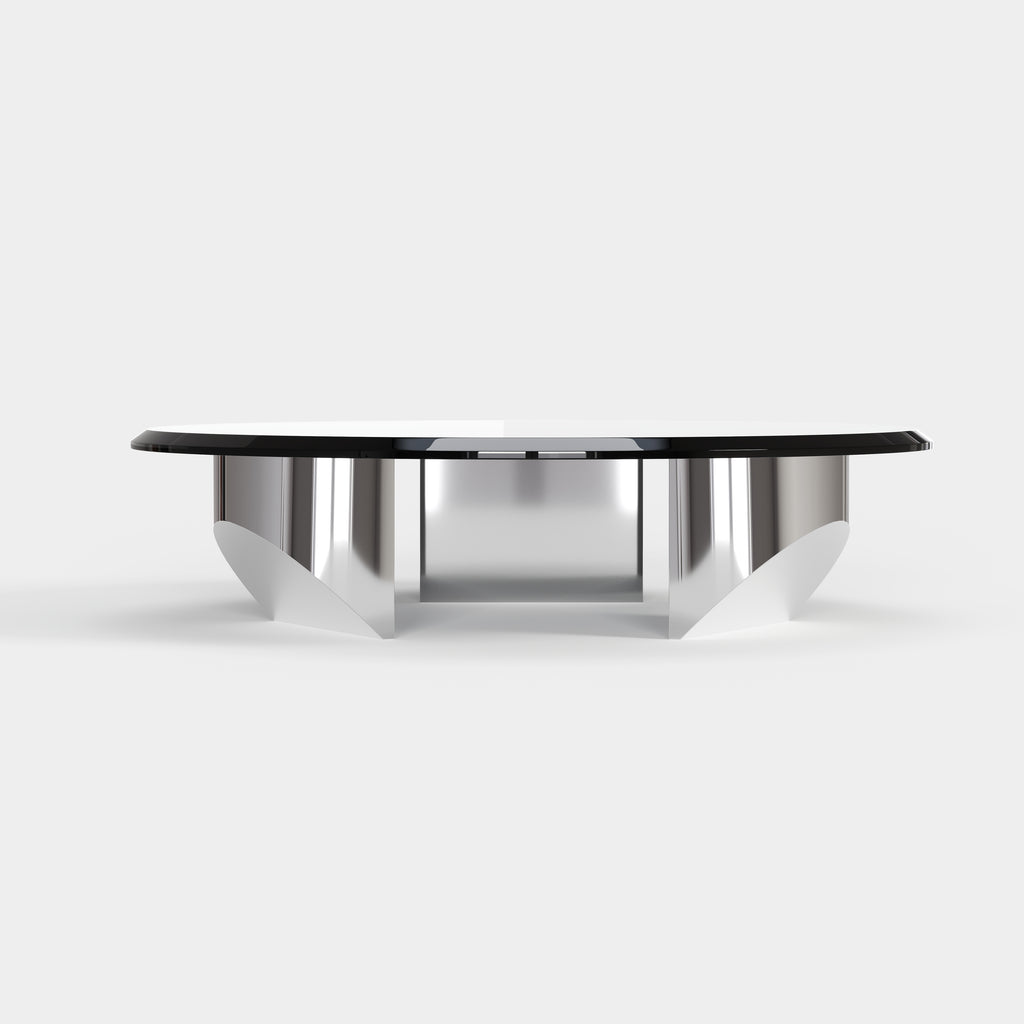 Round Floating Designer Coffee Table, Modern Art Center Table for Living Room A021