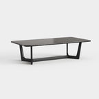 Rectangular Sintered Stone Coffee Table, Simple Metal Base Center Table A022