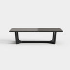 Rectangular Sintered Stone Coffee Table, Simple Metal Base Center Table A022