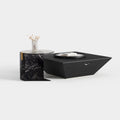 Irregular Slanted Sintered Stone Coffee Table Set, Luxury Living Room Center Table A025