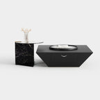 Irregular Slanted Sintered Stone Coffee Table Set, Luxury Living Room Center Table A025