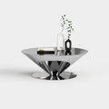 Creative Funnel Shaped Coffee Table, Designer Center Table with Metal Base A027