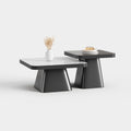 Modern Conical Coffee Table Set, Nesting Side End Table for Living Room Decor A028