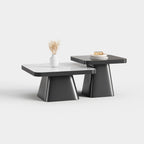 Modern Conical Coffee Table Set, Nesting Side End Table for Living Room Decor A028