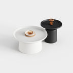 Modern UFO Shape Nesting Coffee Table Set, Contrast Color Designer Side Table for Living Room A030