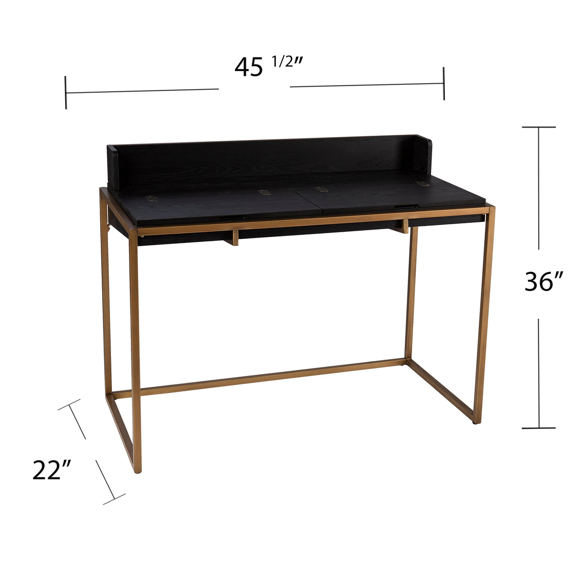 Flip-Top Desk Storage