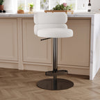 Modern Swivel Adjustable Height Kitchen Counter Bar Stools with Footrest for Living Room Dining Room