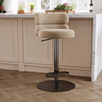 Modern Swivel Adjustable Height Kitchen Counter Bar Stools with Footrest for Living Room Dining Room