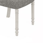 59"W Round White and Gray 5-Pc Dining Table Set