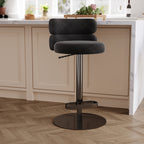 Modern Swivel Adjustable Height Kitchen Counter Bar Stools with Footrest for Living Room Dining Room
