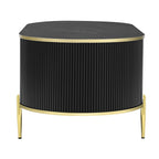 Modern Luxury Oval shaped Fluted Coffee Table