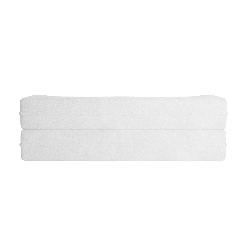 Convertible Teddy Fabric Foam-Filled Sleeper Sofa Bed