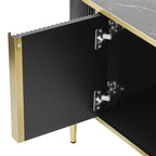 Modern Luxury Oval shaped Fluted Coffee Table
