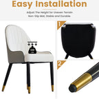 Modern PU Sponge-filled Dining Chair(Set of 2)