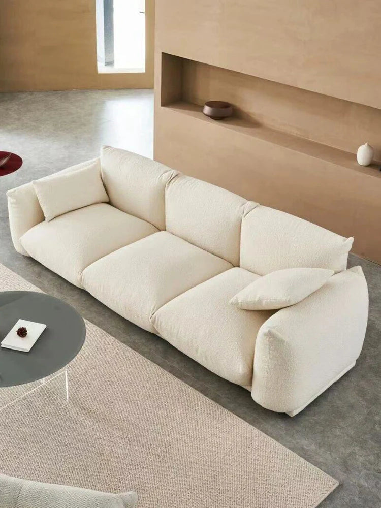 Low-Profile Boucle Modular Sofa, Cream