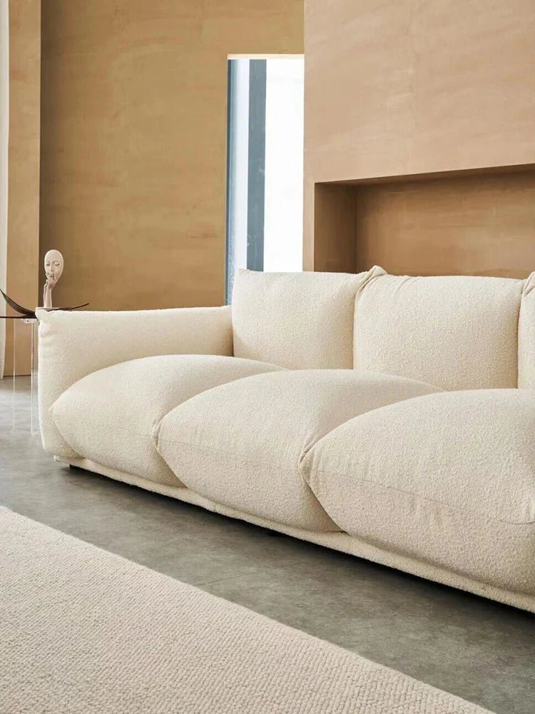Low-Profile Boucle Modular Sofa, Cream