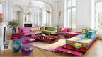Modular Floor Cushion Sofa Set for Hotel Lobby