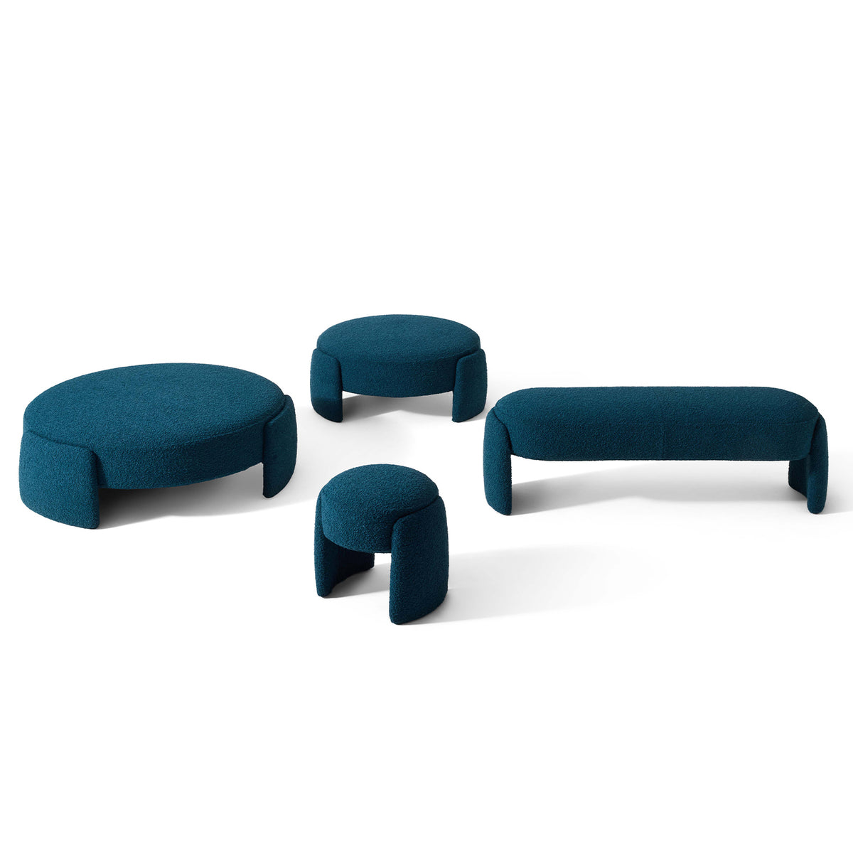 Round Upholstered Pouf