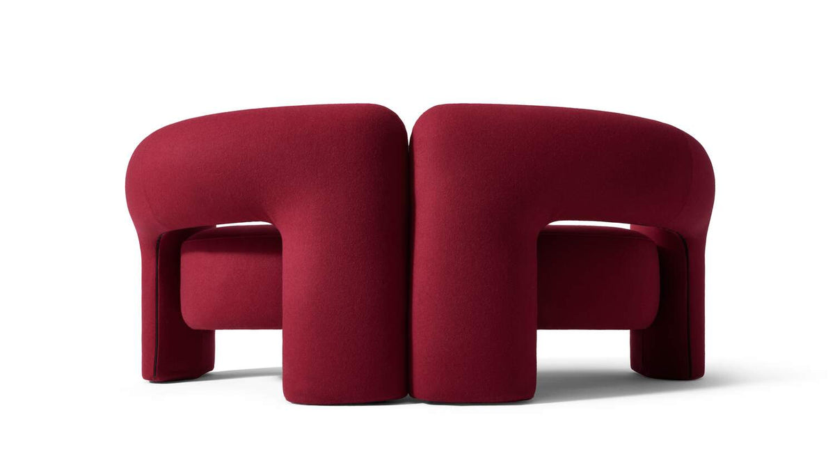 Rounded Upholstered Sofa