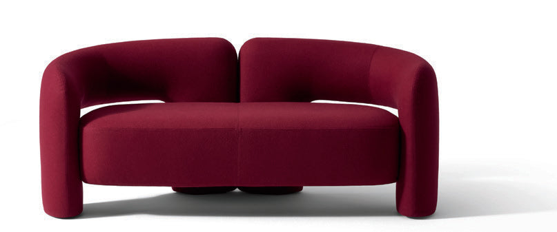 Rounded Upholstered Sofa