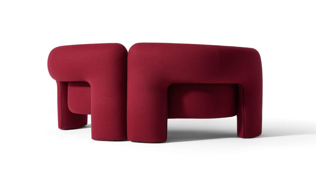 Rounded Upholstered Sofa
