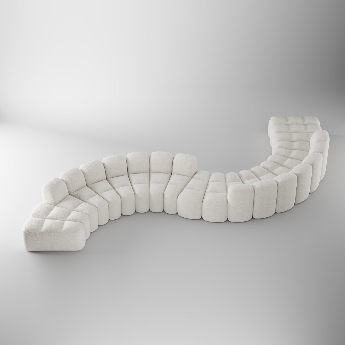 Curved Modular Upholstered Sofa for High-end Villa SF-1024