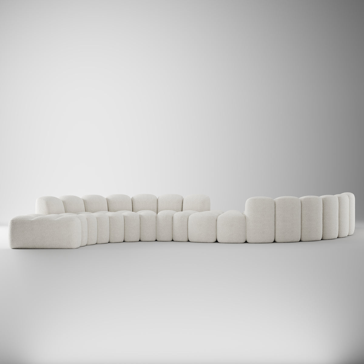 Curved Modular Upholstered Sofa for High-end Villa SF-1024