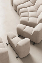 Modular Curved Upholstered Sectional Sofa for Luxury Lobby Project SF-1024