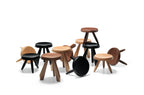 Solid Wood Three-Leg Stool