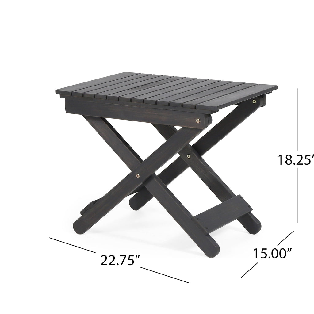 Outdoor Folding Wooden Side Table